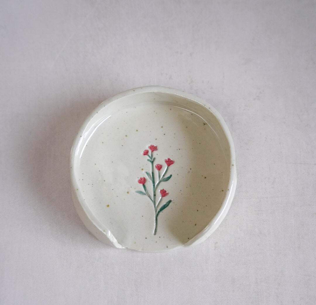 Spoon Rest - Red Flower