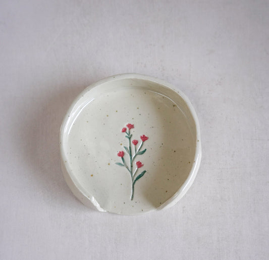 Spoon Rest - Red Flower