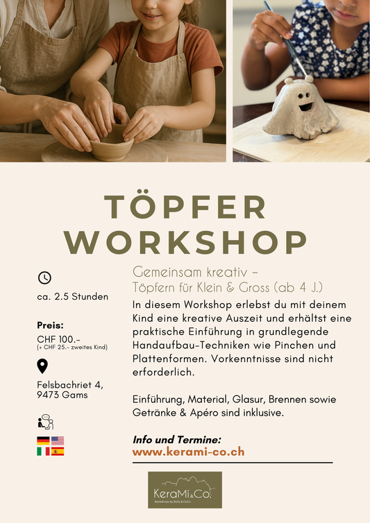 Töpfer Workshop - Gemeinsam Kreativ für Klein & Gross