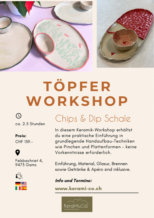 Töpfer Workshop - Chips & Dip Schale