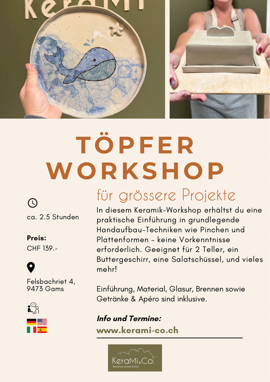 Töpfer Workshop - bis zu 800g Ton