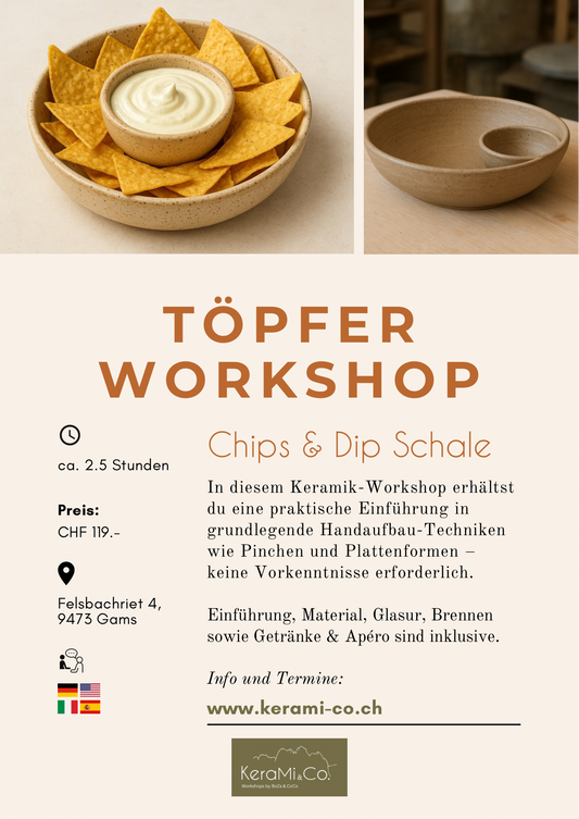Pottery Workshop – Chips & Dip Bowl