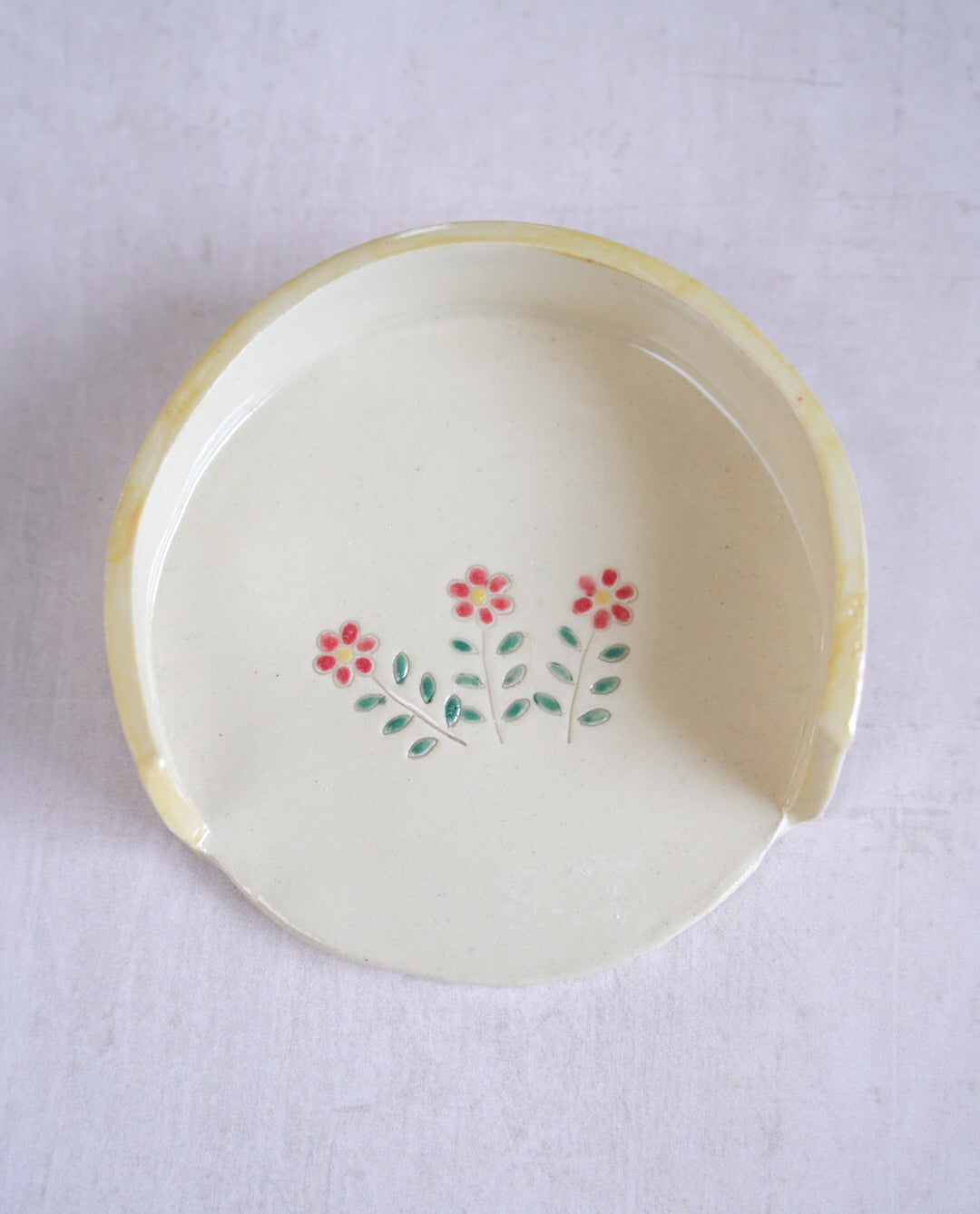 Spoon Rest - Red Flower