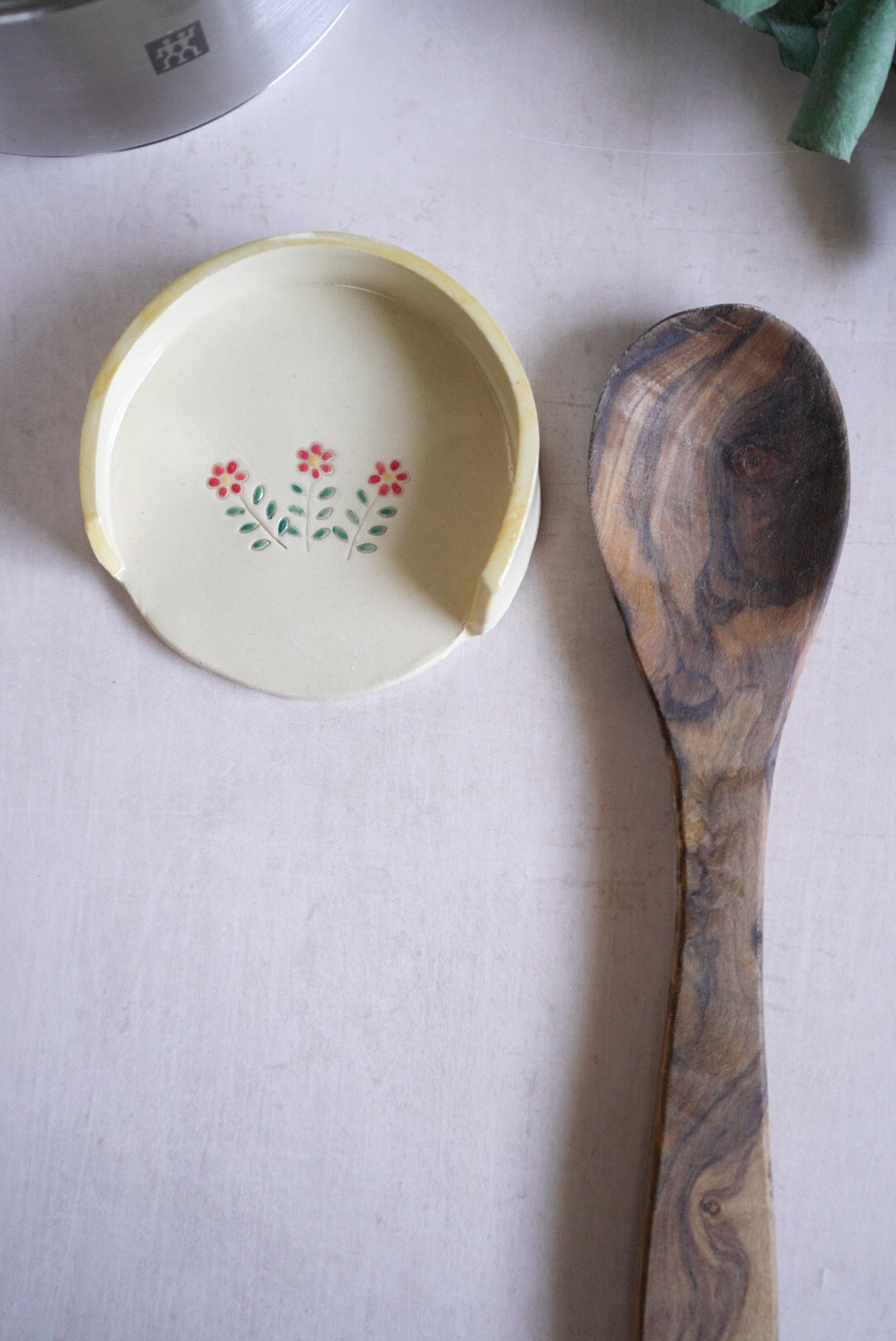 Spoon Rest - Red Flower