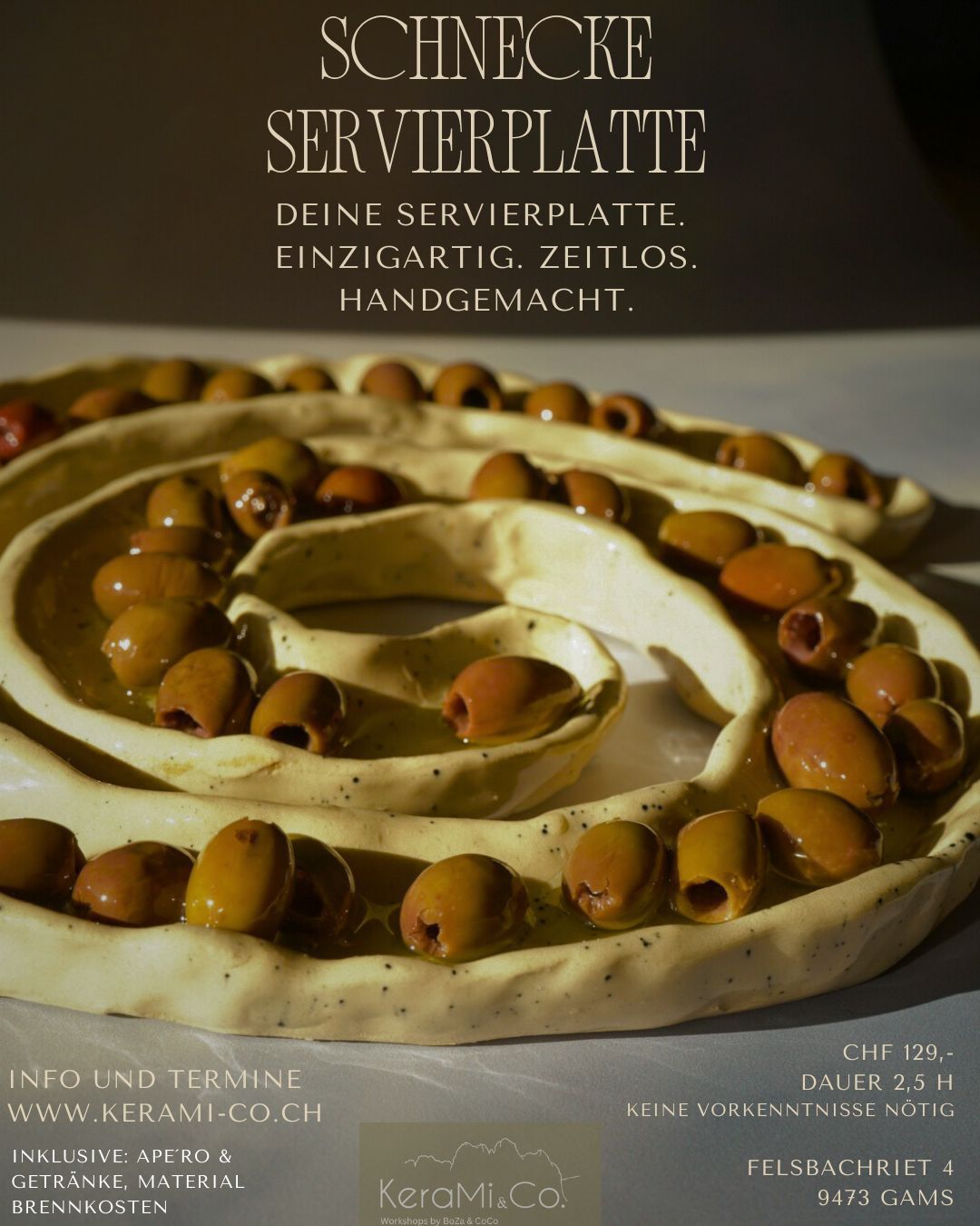 Töpfer Workshop - Olivenschnecke